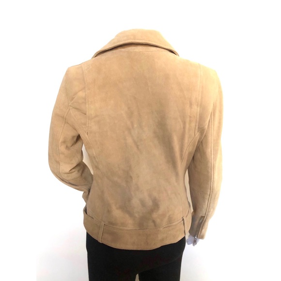 UGG STACEY SUEDE MOTO JACKET -CAMEL TAN  LAMB SUEDE -WOMEN’S SIZE XS -NEW - Picture 4 of 9